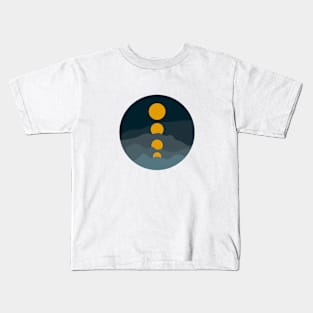 Moon Landscape Minimalist Kids T-Shirt
